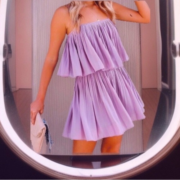 Exlura lavender pleated shorts romper w/ adj. spaghetti straps NEW small 🎉SALE - Picture 5 of 14